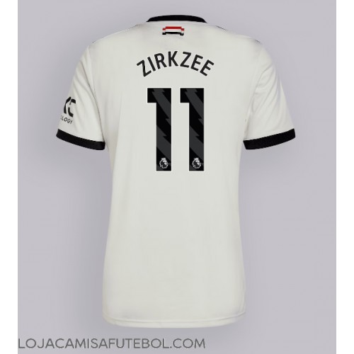 Camisa de Futebol Manchester United Joshua Zirkzee #11 Equipamento Alternativo 2024-25 Manga Curta